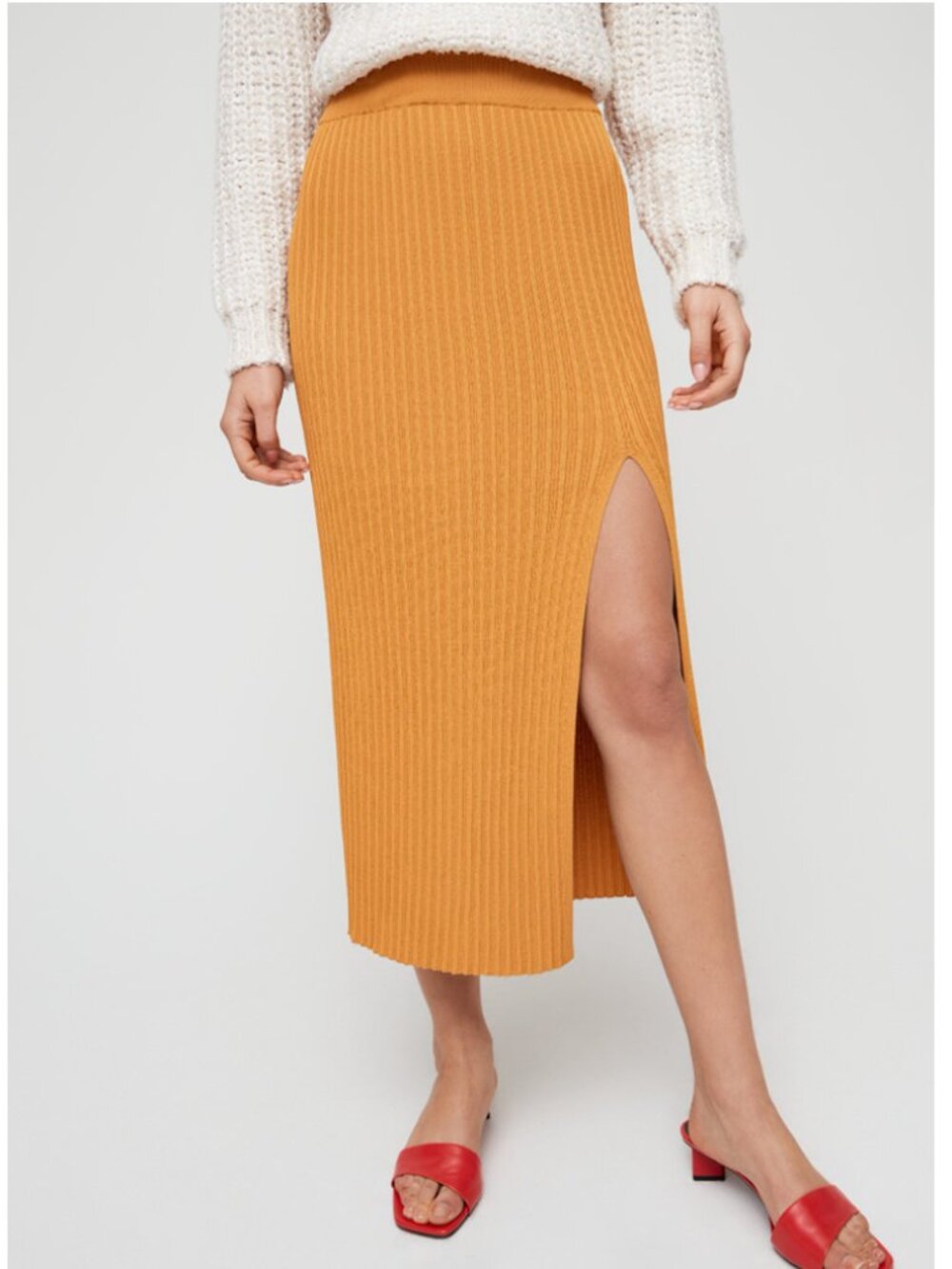 Wilfred Zeta Skirt Wilfred Knit Slit Skirt